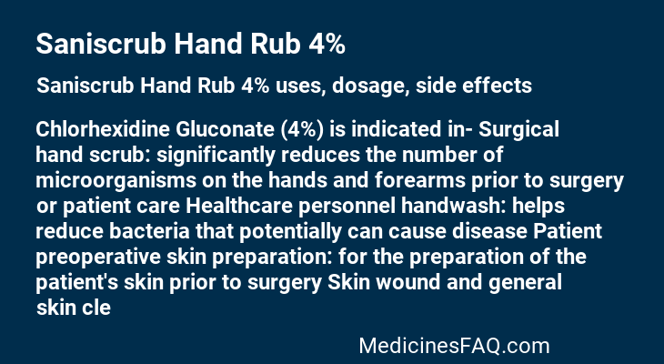Saniscrub Hand Rub 4%