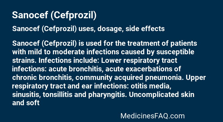 Sanocef (Cefprozil)