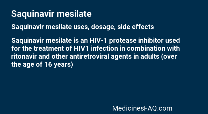 Saquinavir mesilate