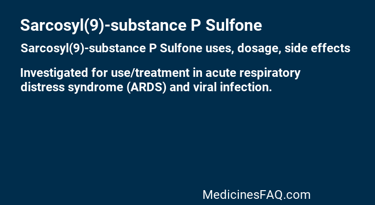 Sarcosyl(9)-substance P Sulfone