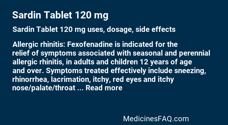 Sardin Tablet 120 mg