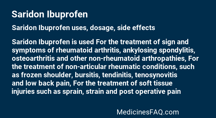 Saridon Ibuprofen