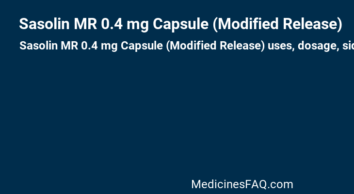 Sasolin MR 0.4 mg Capsule (Modified Release)