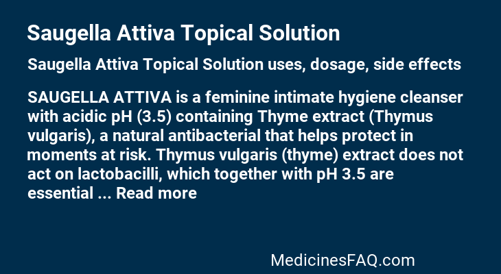 Saugella Attiva Topical Solution