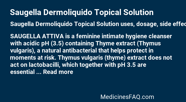 Saugella Dermoliquido Topical Solution