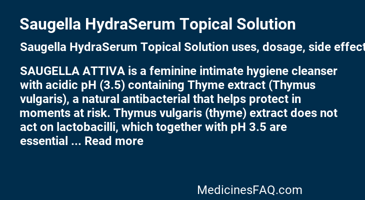 Saugella HydraSerum Topical Solution