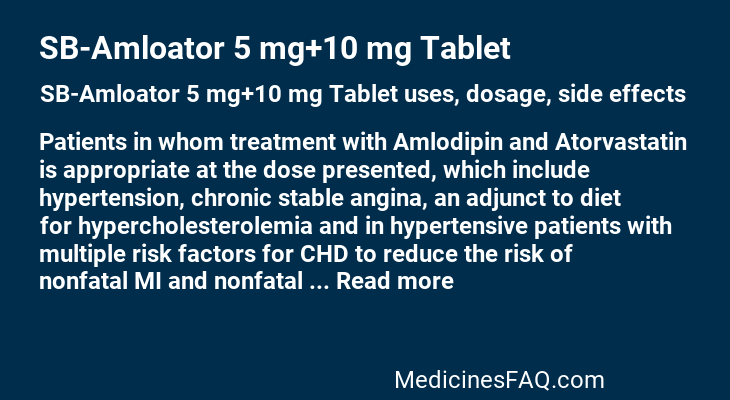 SB-Amloator 5 mg+10 mg Tablet