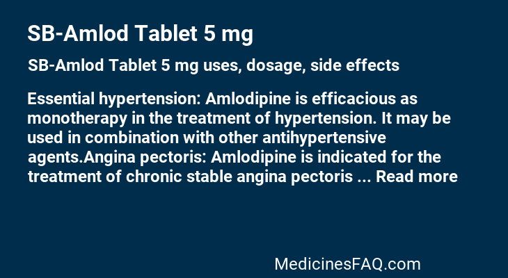 SB-Amlod Tablet 5 mg