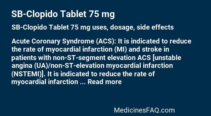 SB-Clopido Tablet 75 mg