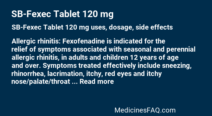 SB-Fexec Tablet 120 mg