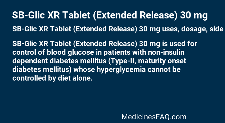 SB-Glic XR Tablet (Extended Release) 30 mg