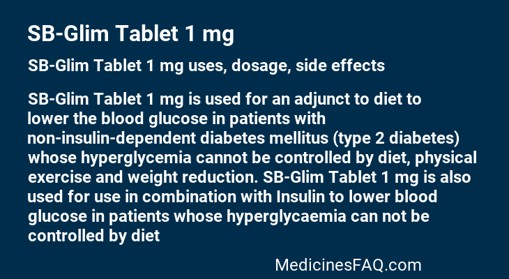 SB-Glim Tablet 1 mg
