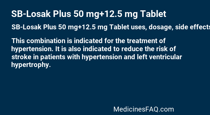 SB-Losak Plus 50 mg+12.5 mg Tablet