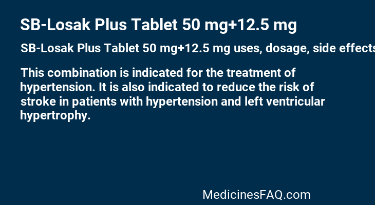 SB-Losak Plus Tablet 50 mg+12.5 mg