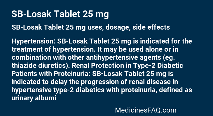 SB-Losak Tablet 25 mg