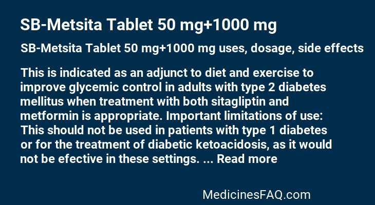 SB-Metsita Tablet 50 mg+1000 mg