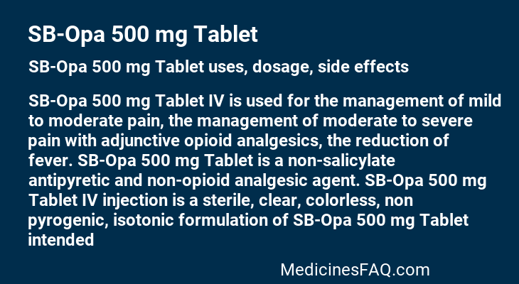 SB-Opa 500 mg Tablet