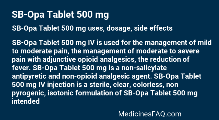 SB-Opa Tablet 500 mg