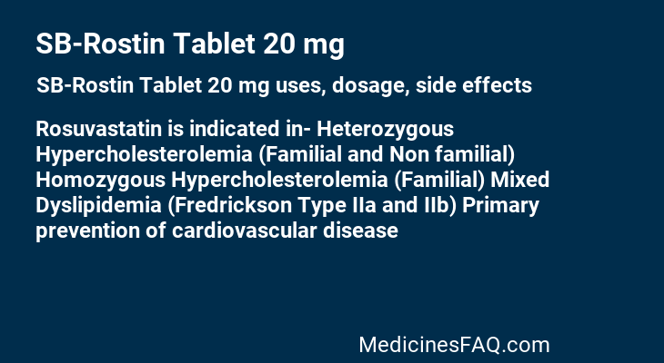 SB-Rostin Tablet 20 mg
