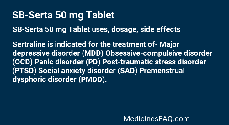 SB-Serta 50 mg Tablet