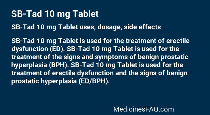 SB-Tad 10 mg Tablet