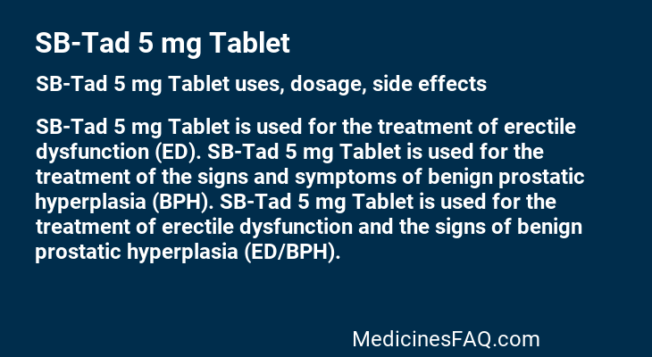 SB-Tad 5 mg Tablet