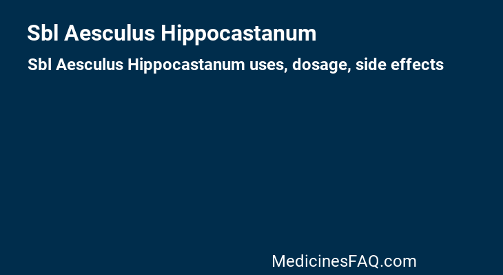 Sbl Aesculus Hippocastanum