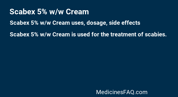 Scabex 5% w/w Cream