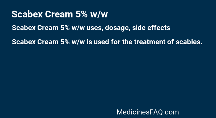 Scabex Cream 5% w/w