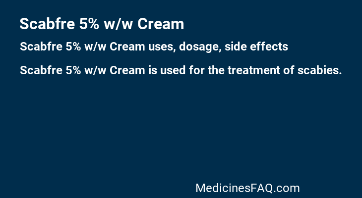 Scabfre 5% w/w Cream