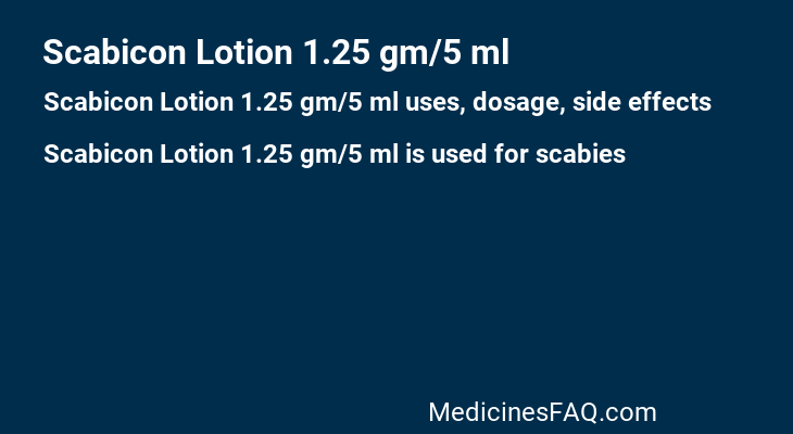 Scabicon Lotion 1.25 gm/5 ml
