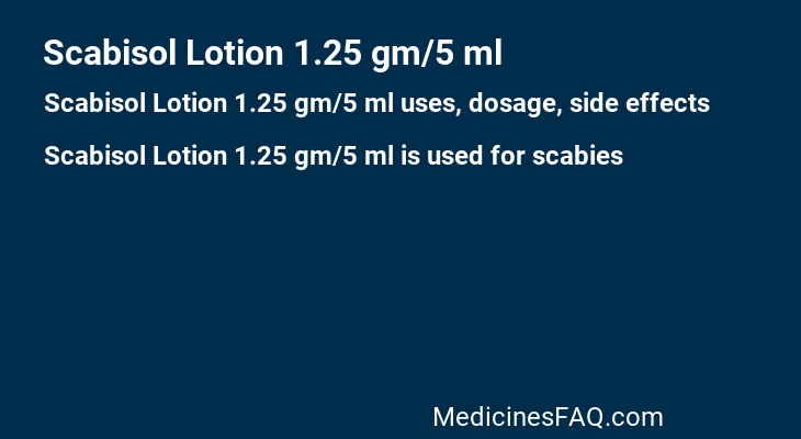 Scabisol Lotion 1.25 gm/5 ml