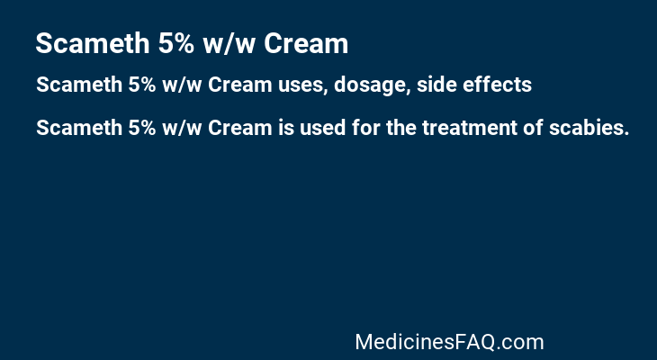 Scameth 5% w/w Cream