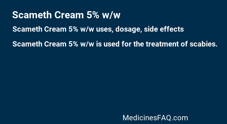 Scameth Cream 5% w/w