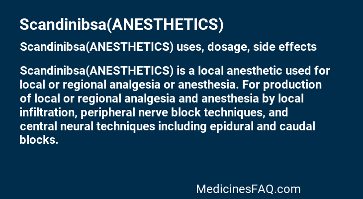 Scandinibsa(ANESTHETICS)