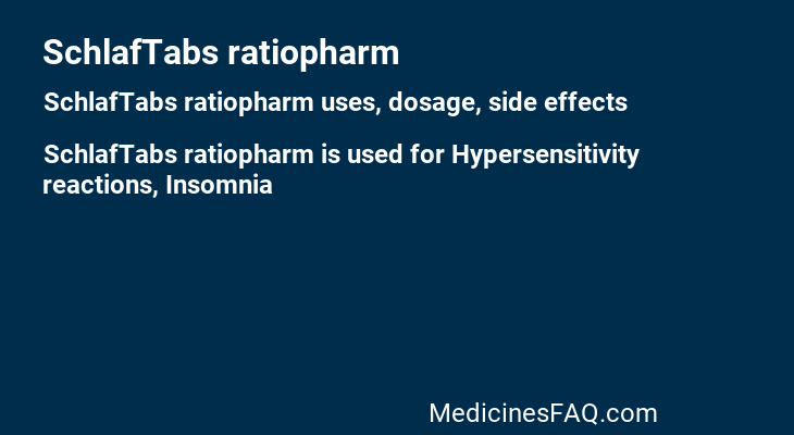 SchlafTabs ratiopharm