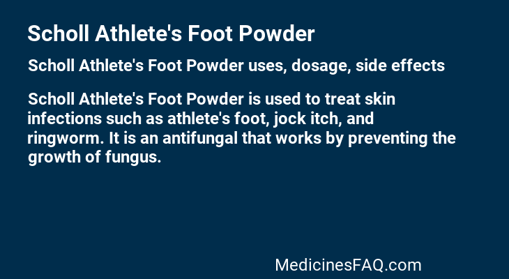 Scholl Athlete's Foot Powder