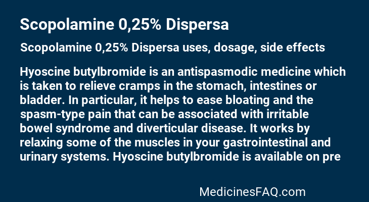 Scopolamine 0,25% Dispersa