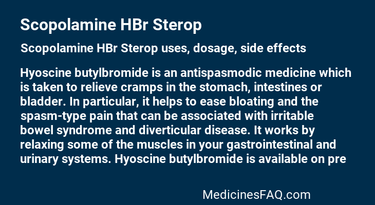 Scopolamine HBr Sterop