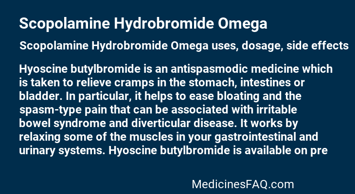 Scopolamine Hydrobromide Omega