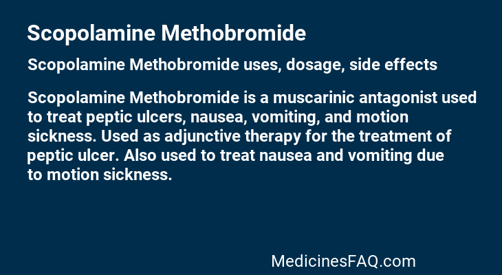 Scopolamine Methobromide