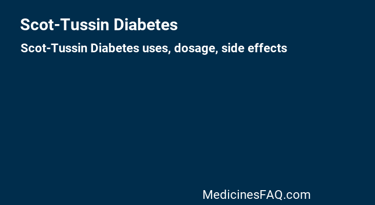 Scot-Tussin Diabetes