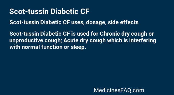 Scot-tussin Diabetic CF