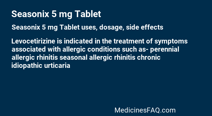 Seasonix 5 mg Tablet