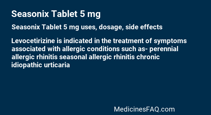Seasonix Tablet 5 mg