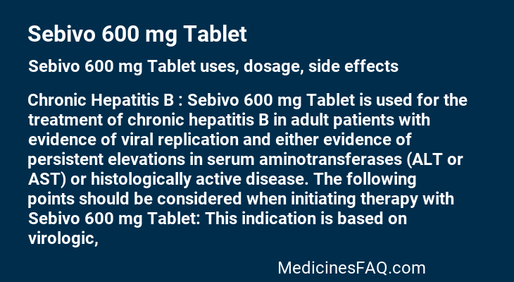 Sebivo 600 mg Tablet