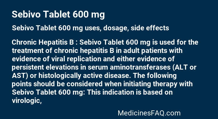 Sebivo Tablet 600 mg