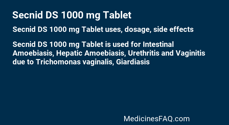 Secnid DS 1000 mg Tablet