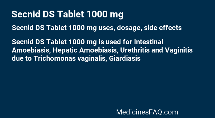 Secnid DS Tablet 1000 mg