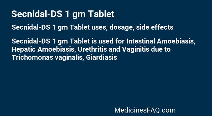 Secnidal-DS 1 gm Tablet